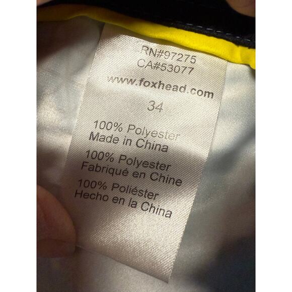 Vintage Y2K FOX MZ Turquoise and Black Board Surfer Drawstring Shorts Size 34 - Picture 5 of 6